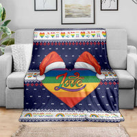 LGBT Heart Christmas Yall Christmas Blanket Xmas Holiday Patterns - Wonder Print Shop