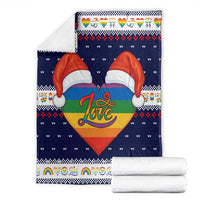 LGBT Heart Christmas Yall Christmas Blanket Xmas Holiday Patterns - Wonder Print Shop