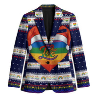 LGBT Heart Christmas Yall Christmas Blazer Xmas Holiday Patterns - Wonder Print Shop