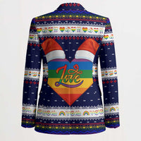 LGBT Heart Christmas Yall Christmas Blazer Xmas Holiday Patterns - Wonder Print Shop