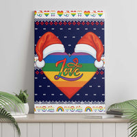 LGBT Heart Christmas Yall Christmas Canvas Wall Art Xmas Holiday Patterns - Wonder Print Shop
