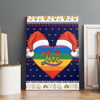 LGBT Heart Christmas Yall Christmas Canvas Wall Art Xmas Holiday Patterns - Wonder Print Shop