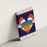 LGBT Heart Christmas Yall Christmas Canvas Wall Art Xmas Holiday Patterns - Wonder Print Shop