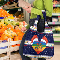 LGBT Heart Christmas Yall Christmas Grocery Bag Xmas Holiday Patterns - Wonder Print Shop