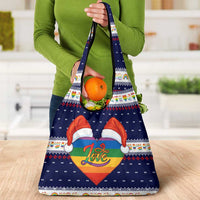 LGBT Heart Christmas Yall Christmas Grocery Bag Xmas Holiday Patterns - Wonder Print Shop