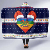 LGBT Heart Christmas Yall Christmas Hooded Blanket Xmas Holiday Patterns - Wonder Print Shop