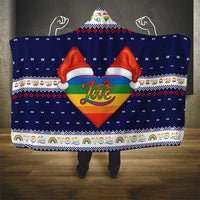 LGBT Heart Christmas Yall Christmas Hooded Blanket Xmas Holiday Patterns - Wonder Print Shop