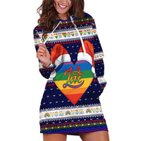 LGBT Heart Christmas Yall Christmas Hoodie Dress Xmas Holiday Patterns - Wonder Print Shop