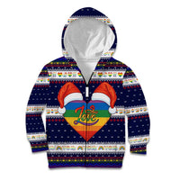 LGBT Heart Christmas Yall Christmas Kid Hoodie Xmas Holiday Patterns - Wonder Print Shop