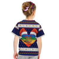 LGBT Heart Christmas Yall Christmas Kid T Shirt Xmas Holiday Patterns - Wonder Print Shop