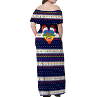 LGBT Heart Christmas Yall Christmas Off Shoulder Maxi Dress Xmas Holiday Patterns - Wonder Print Shop