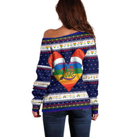 LGBT Heart Christmas Yall Christmas Off Shoulder Sweater Xmas Holiday Patterns - Wonder Print Shop