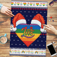 LGBT Heart Christmas Yall Christmas Puzzle Xmas Holiday Patterns - Wonder Print Shop