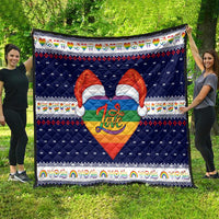 LGBT Heart Christmas Yall Christmas Quilt Xmas Holiday Patterns - Wonder Print Shop