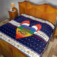 LGBT Heart Christmas Yall Christmas Quilt Xmas Holiday Patterns - Wonder Print Shop