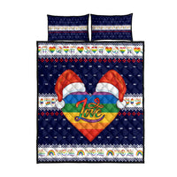 LGBT Heart Christmas Yall Christmas Quilt Bed Set Xmas Holiday Patterns - Wonder Print Shop