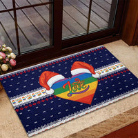 LGBT Heart Christmas Yall Christmas Rubber Doormat Xmas Holiday Patterns - Wonder Print Shop