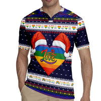 LGBT Heart Christmas Yall Christmas Rugby Jersey Xmas Holiday Patterns - Wonder Print Shop