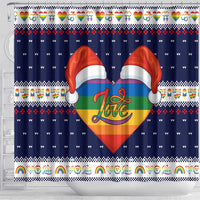 LGBT Heart Christmas Yall Christmas Shower Curtain Xmas Holiday Patterns - Wonder Print Shop