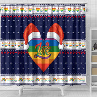 LGBT Heart Christmas Yall Christmas Shower Curtain Xmas Holiday Patterns - Wonder Print Shop
