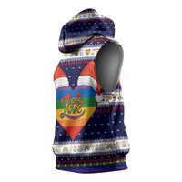 LGBT Heart Christmas Yall Christmas Sleeveless Hoodie Xmas Holiday Patterns - Wonder Print Shop