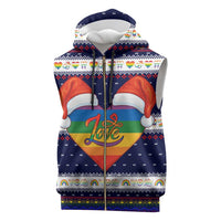 LGBT Heart Christmas Yall Christmas Sleeveless Zip Hoodie Xmas Holiday Patterns - Wonder Print Shop
