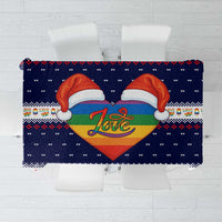 LGBT Heart Christmas Yall Christmas Tablecloth Xmas Holiday Patterns - Wonder Print Shop