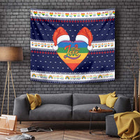 LGBT Heart Christmas Yall Christmas Tapestry Xmas Holiday Patterns - Wonder Print Shop
