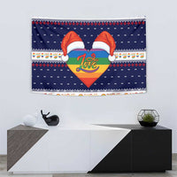 LGBT Heart Christmas Yall Christmas Tapestry Xmas Holiday Patterns - Wonder Print Shop