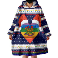 LGBT Heart Christmas Yall Christmas Wearable Blanket Hoodie Xmas Holiday Patterns - Wonder Print Shop