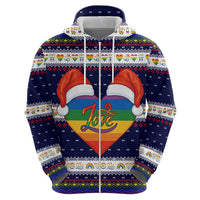 LGBT Heart Christmas Yall Christmas Zip Hoodie Xmas Holiday Patterns - Wonder Print Shop