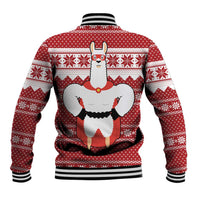 Llama Superhero Christmas Baseball Jacket Xmas Holiday Patterns - Wonder Print Shop