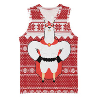 Llama Superhero Christmas Basketball Jersey Xmas Holiday Patterns - Wonder Print Shop