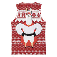 Llama Superhero Christmas Basketball Jersey Xmas Holiday Patterns - Wonder Print Shop
