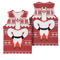 Llama Superhero Christmas Basketball Jersey Xmas Holiday Patterns - Wonder Print Shop