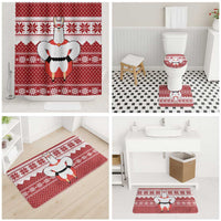 Llama Superhero Christmas Bathroom Set Xmas Holiday Patterns - Wonder Print Shop