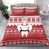 Llama Superhero Christmas Bedding Set Xmas Holiday Patterns - Wonder Print Shop