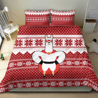 Llama Superhero Christmas Bedding Set Xmas Holiday Patterns - Wonder Print Shop
