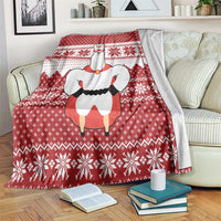 Llama Superhero Christmas Blanket Xmas Holiday Patterns - Wonder Print Shop