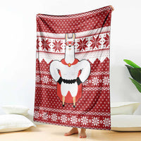 Llama Superhero Christmas Blanket Xmas Holiday Patterns - Wonder Print Shop