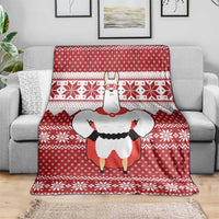 Llama Superhero Christmas Blanket Xmas Holiday Patterns - Wonder Print Shop