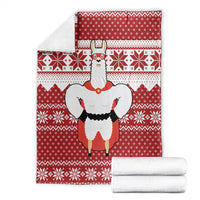 Llama Superhero Christmas Blanket Xmas Holiday Patterns - Wonder Print Shop