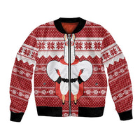 Llama Superhero Christmas Bomber Jacket Xmas Holiday Patterns - Wonder Print Shop
