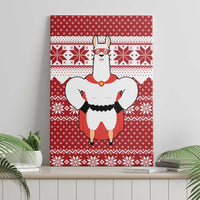 Llama Superhero Christmas Canvas Wall Art Xmas Holiday Patterns - Wonder Print Shop
