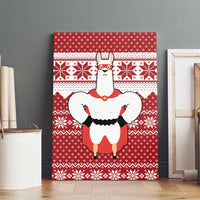 Llama Superhero Christmas Canvas Wall Art Xmas Holiday Patterns - Wonder Print Shop