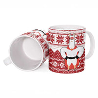 Llama Superhero Christmas Ceramic Mug Xmas Holiday Patterns - Wonder Print Shop