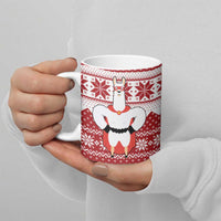 Llama Superhero Christmas Ceramic Mug Xmas Holiday Patterns - Wonder Print Shop