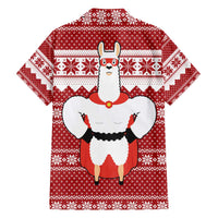 Llama Superhero Christmas Family Matching Off The Shoulder Long Sleeve Dress and Hawaiian Shirt Xmas Holiday Patterns - Wonder Print Shop