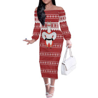 Llama Superhero Christmas Family Matching Off The Shoulder Long Sleeve Dress and Hawaiian Shirt Xmas Holiday Patterns - Wonder Print Shop