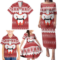 Llama Superhero Christmas Family Matching Puletasi and Hawaiian Shirt Xmas Holiday Patterns - Wonder Print Shop